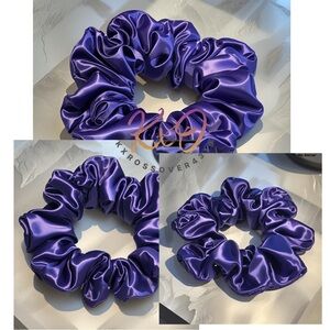 Purple Satin Scrunchie